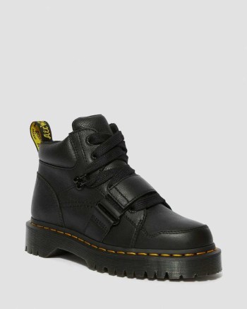 Dr Martens Zuma II Chunky Kožené Čižmy Damske Čierne | 3952-ITXCS